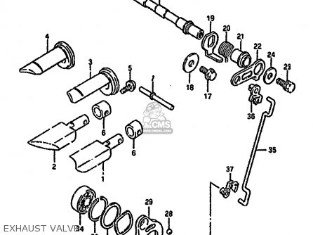EXHAUST VALVE - RM125 1994 (R) UNITED KINGDOM FRANCE AUSTRALIA (E02 E04 E24)