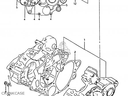 CRANKCASE - RM125 1994 (R) UNITED KINGDOM FRANCE AUSTRALIA (E02 E04 E24)