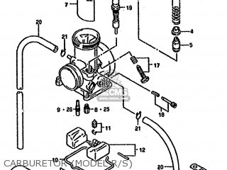 CARBURETOR (MODEL R/S) - RM125 1994 (R) UNITED KINGDOM FRANCE AUSTRALIA (E02 E04 E24)