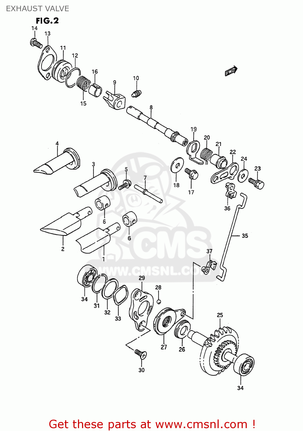 EXHAUST VALVE RM125 1994 (R) USA (E03)