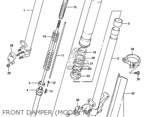 FRONT DAMPER (MODEL N) - RM125 1994 (R) USA (E03)