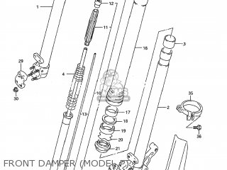 FRONT DAMPER (MODEL P) - RM125 1994 (R) USA (E03)