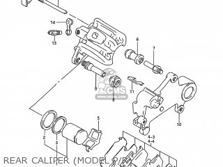 REAR CALIPER (MODEL P/R) - RM125 1994 (R) USA (E03)