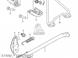 STAND - FOOTREST - RM125 1994 (R) USA (E03)