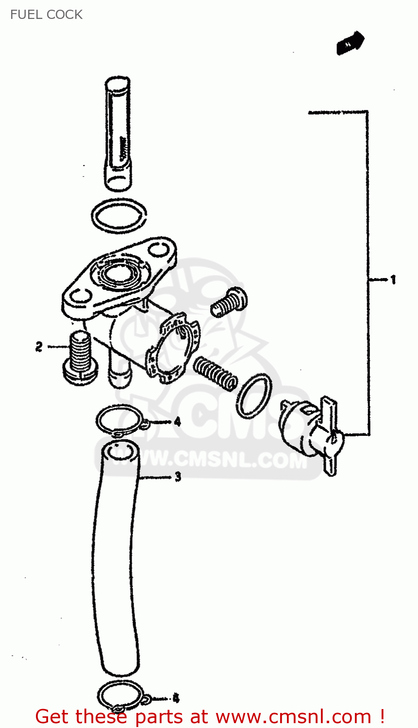 FUEL COCK RM125 1995 (S) UNITED KINGDOM FRANCE AUSTRALIA (E02 E04 E24)
