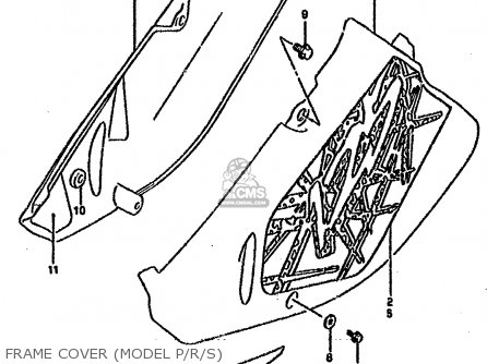 FRAME COVER (MODEL P/R/S) - RM125 1995 (S) UNITED KINGDOM FRANCE AUSTRALIA (E02 E04 E24)