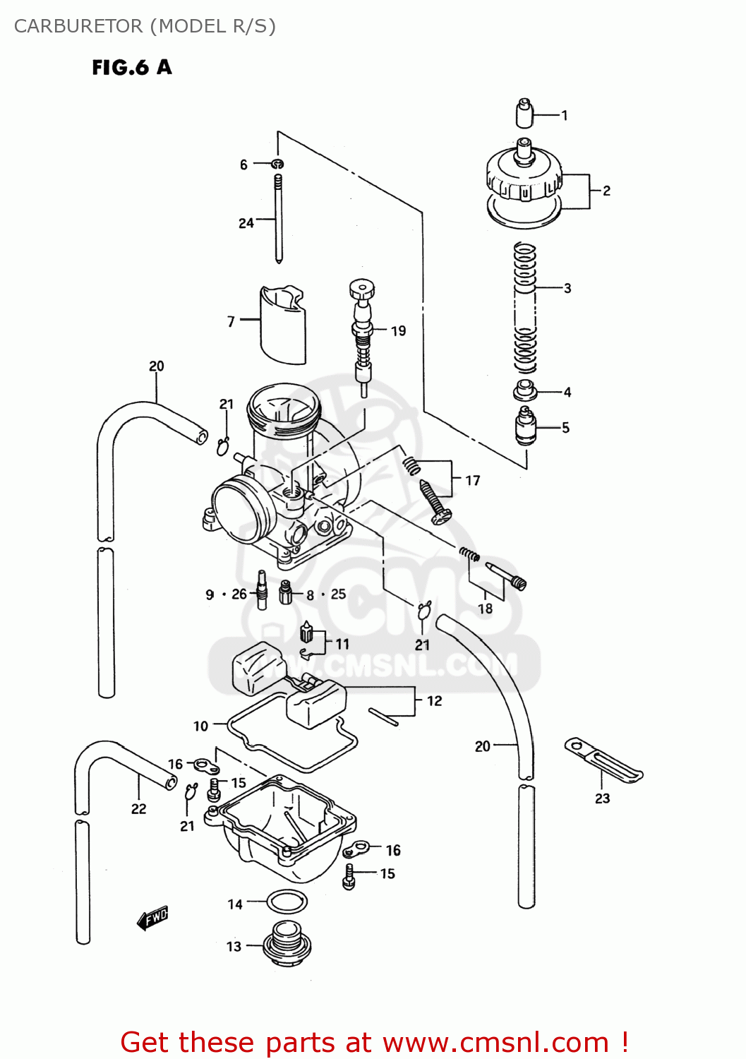 CARBURETOR (MODEL R/S) RM125 1995 (S) USA (E03)