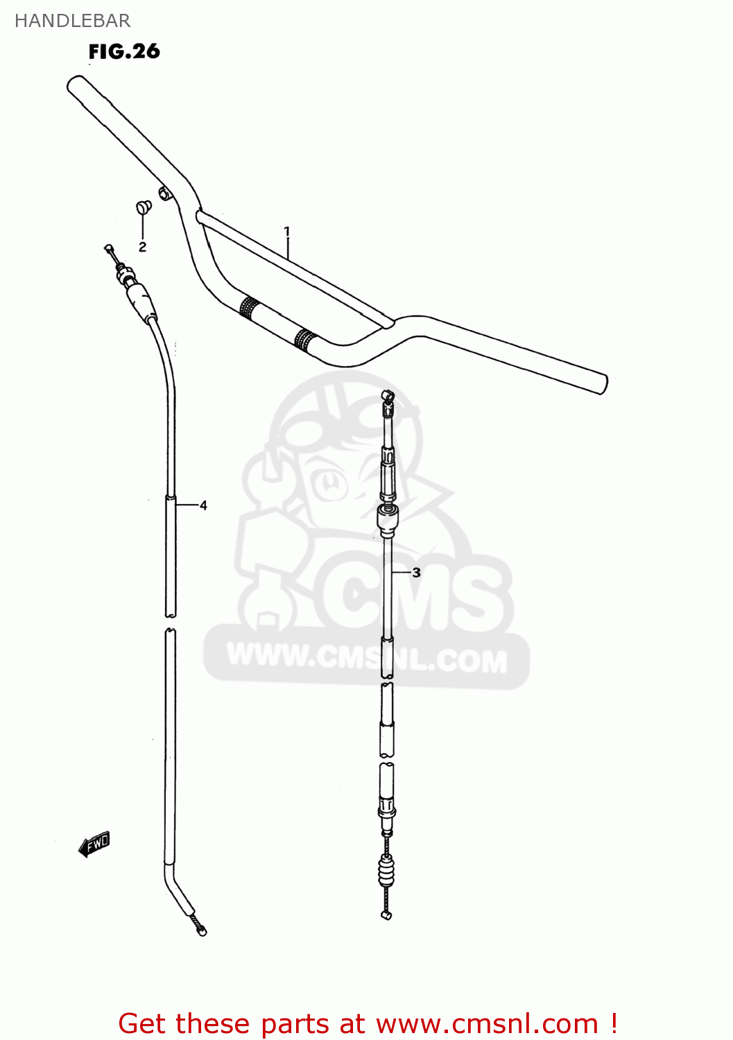 HANDLEBAR RM125 1995 (S) USA (E03)