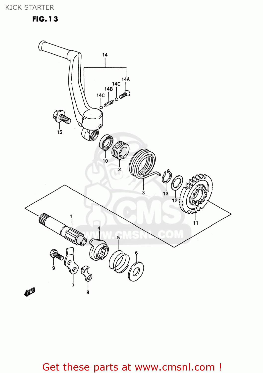 KICK STARTER RM125 1995 (S) USA (E03)