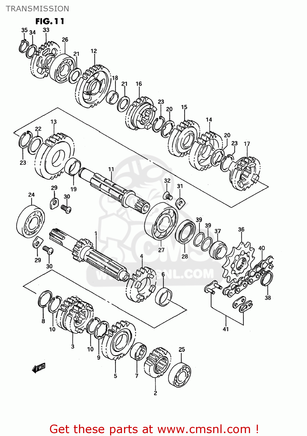 TRANSMISSION RM125 1995 (S) USA (E03)