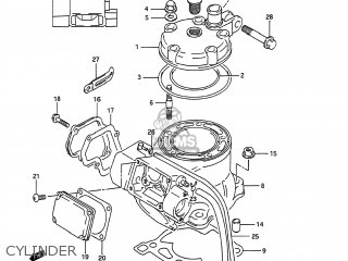 CYLINDER - RM125 1995 (S) USA (E03)