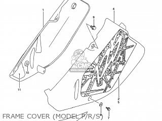 FRAME COVER (MODEL P/R/S) - RM125 1995 (S) USA (E03)