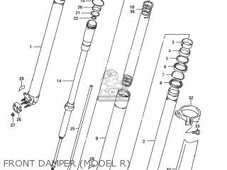 FRONT DAMPER (MODEL R) - RM125 1995 (S) USA (E03)