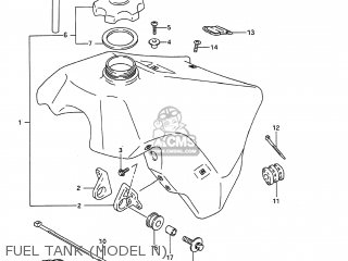 FUEL TANK (MODEL N) - RM125 1995 (S) USA (E03)