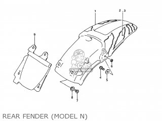 REAR FENDER (MODEL N) - RM125 1995 (S) USA (E03)