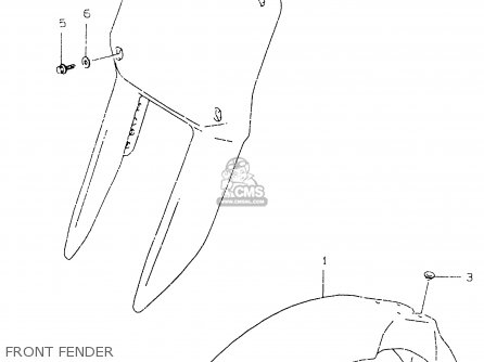 FRONT FENDER - RM125 1996 (T) UNITED KINGDOM FRANCE AUSTRALIA (E02 E04 E24)