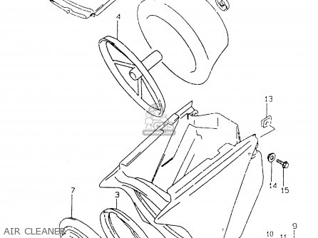 AIR CLEANER - RM125 1996 (T) UNITED KINGDOM FRANCE AUSTRALIA (E02 E04 E24)