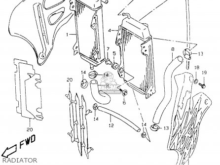 RADIATOR - RM125 1996 (T) UNITED KINGDOM FRANCE AUSTRALIA (E02 E04 E24)