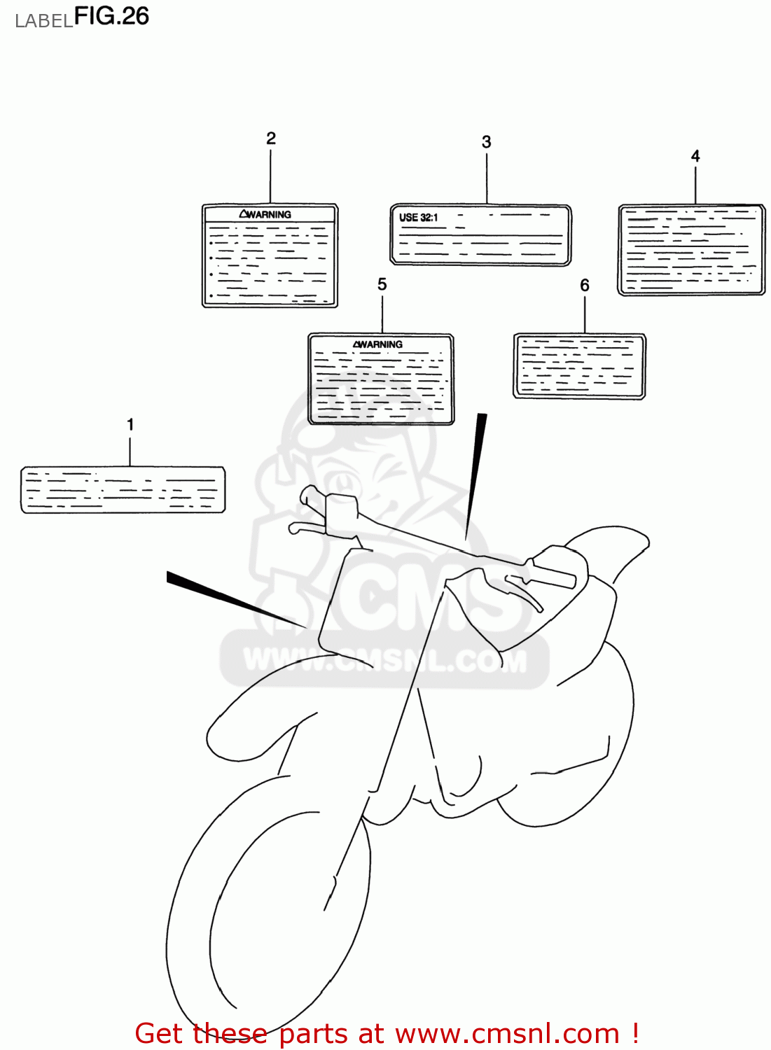 LABEL RM125 1996 (T) USA (E03)