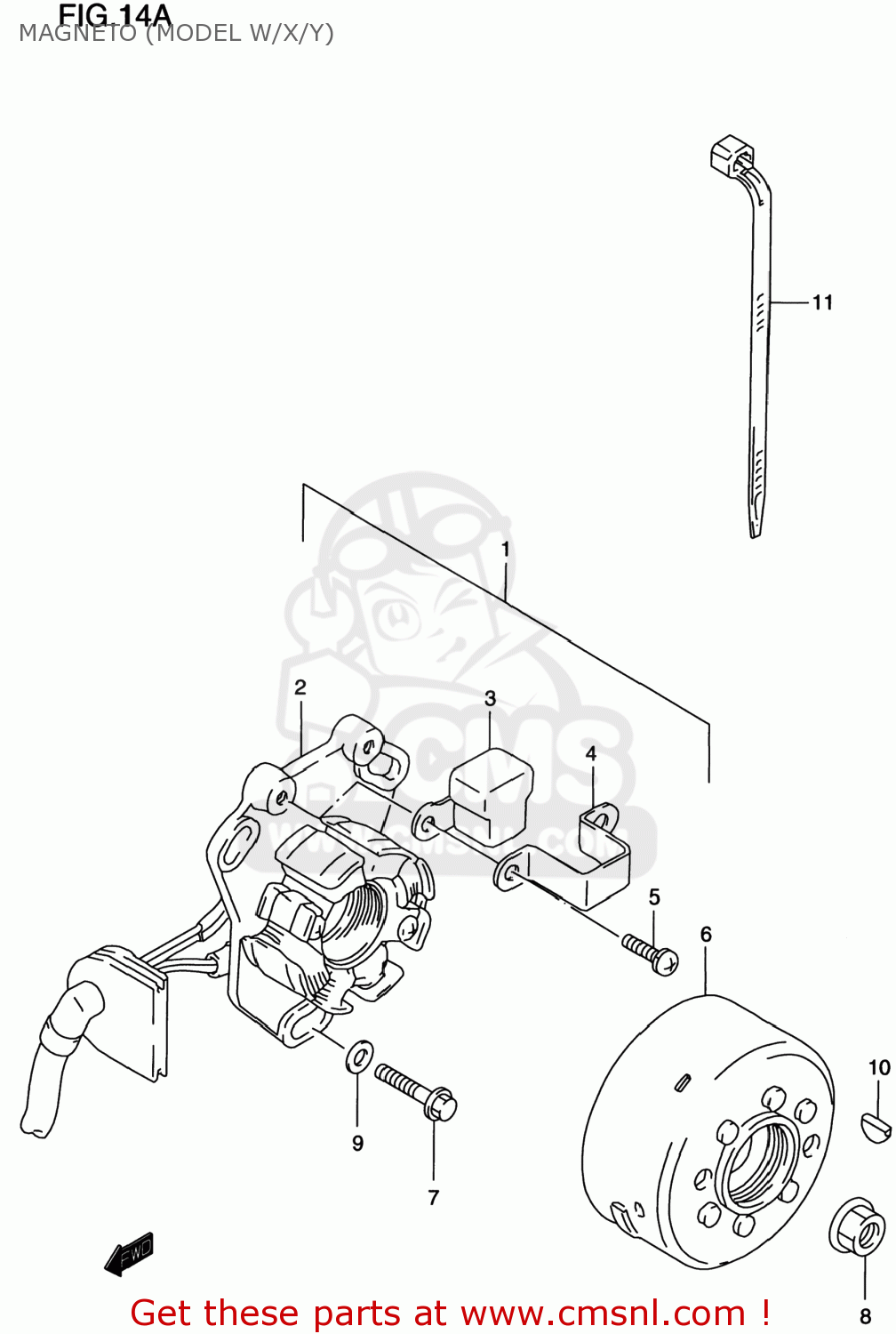 MAGNETO (MODEL W/X/Y) RM125 1996 (T) USA (E03)