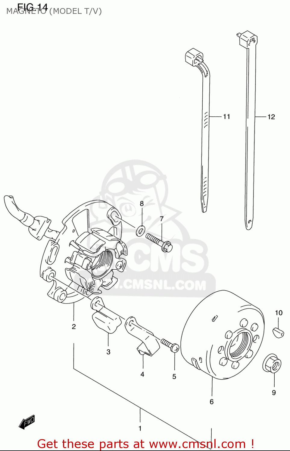 MAGNETO (MODEL T/V) RM125 1996 (T) USA (E03)