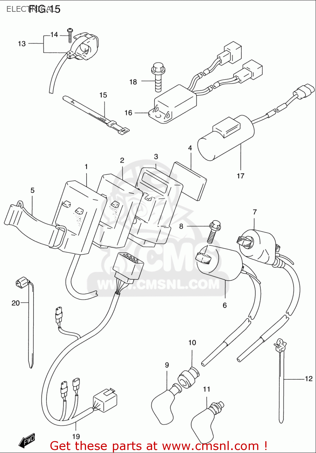 ELECTRICAL RM125 1996 (T) USA (E03)