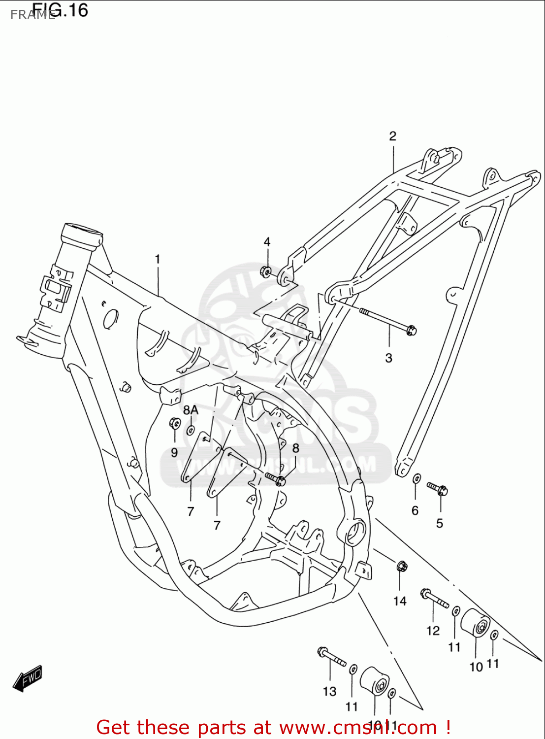 FRAME RM125 1996 (T) USA (E03)