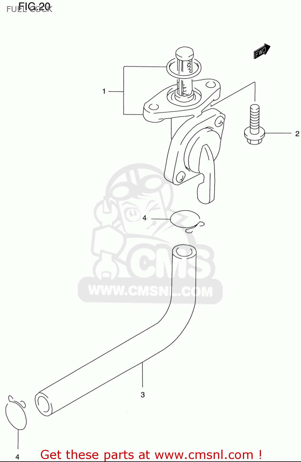 FUEL COCK RM125 1996 (T) USA (E03)