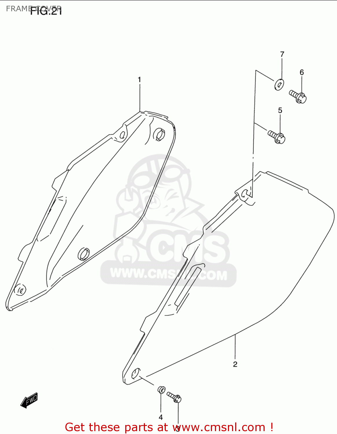 FRAME COVER RM125 1996 (T) USA (E03)