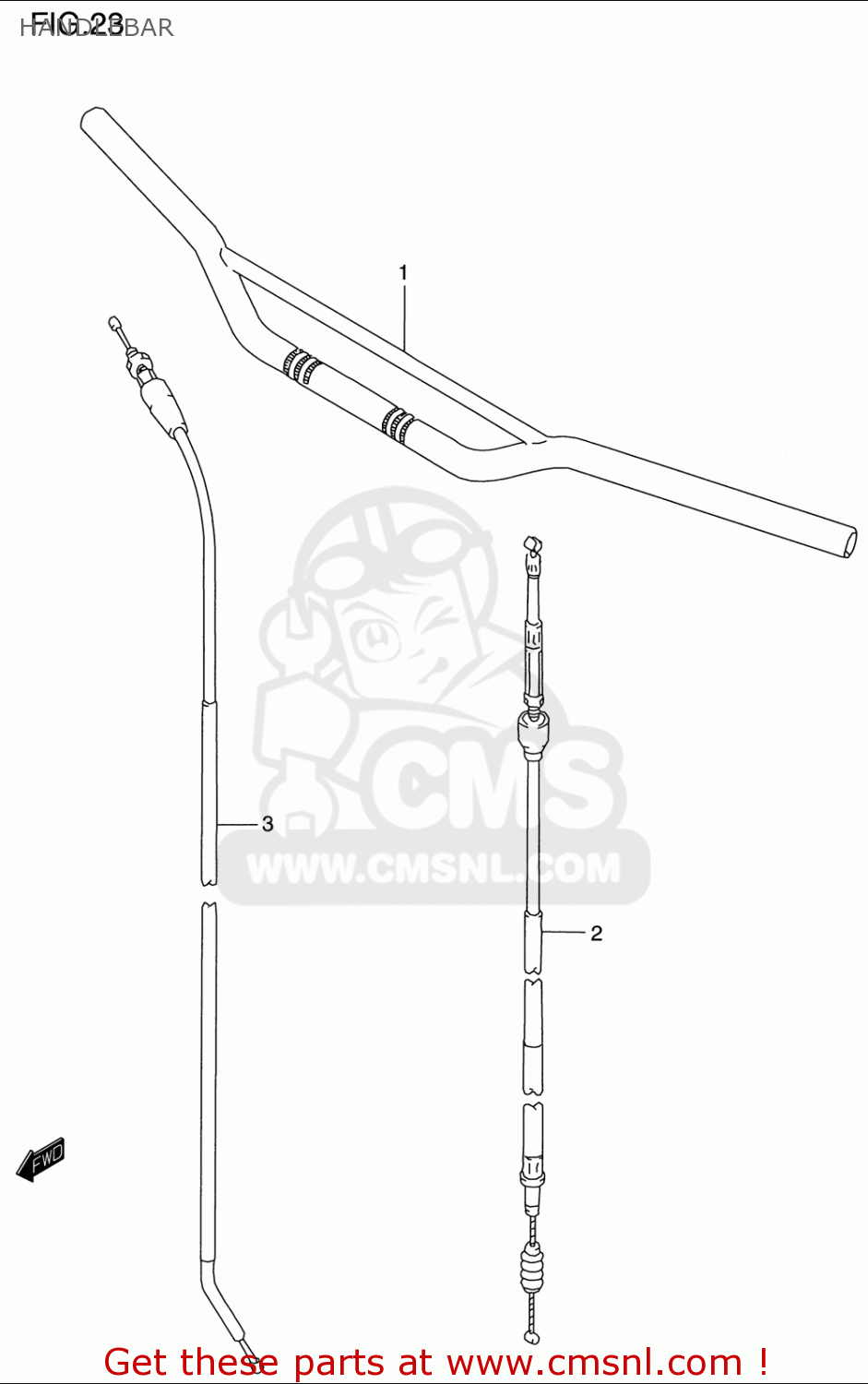 HANDLEBAR RM125 1996 (T) USA (E03)