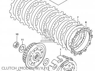 CLUTCH (MODEL W/X/Y) - RM125 1996 (T) USA (E03)