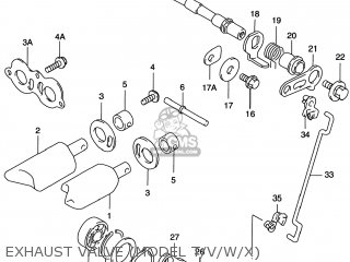 EXHAUST VALVE (MODEL T/V/W/X) - RM125 1996 (T) USA (E03)