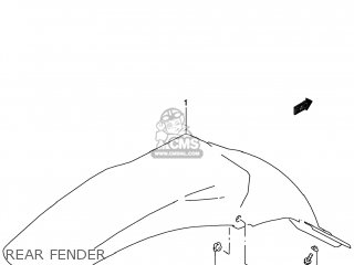 REAR FENDER - RM125 1996 (T) USA (E03)
