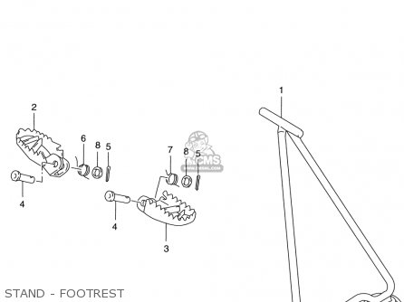 STAND - FOOTREST - RM125 1996 (T) USA (E03)