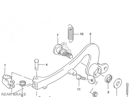 REAR BRAKE - RM125 1996 (T) USA (E03)