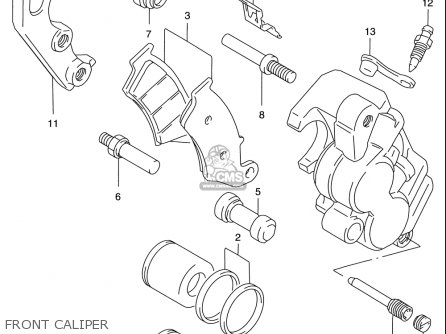 FRONT CALIPER - RM125 1996 (T) USA (E03)
