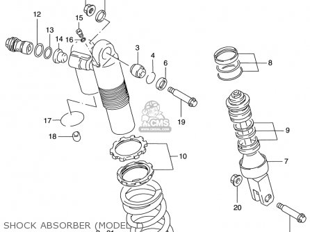 SHOCK ABSORBER (MODEL T) - RM125 1996 (T) USA (E03)