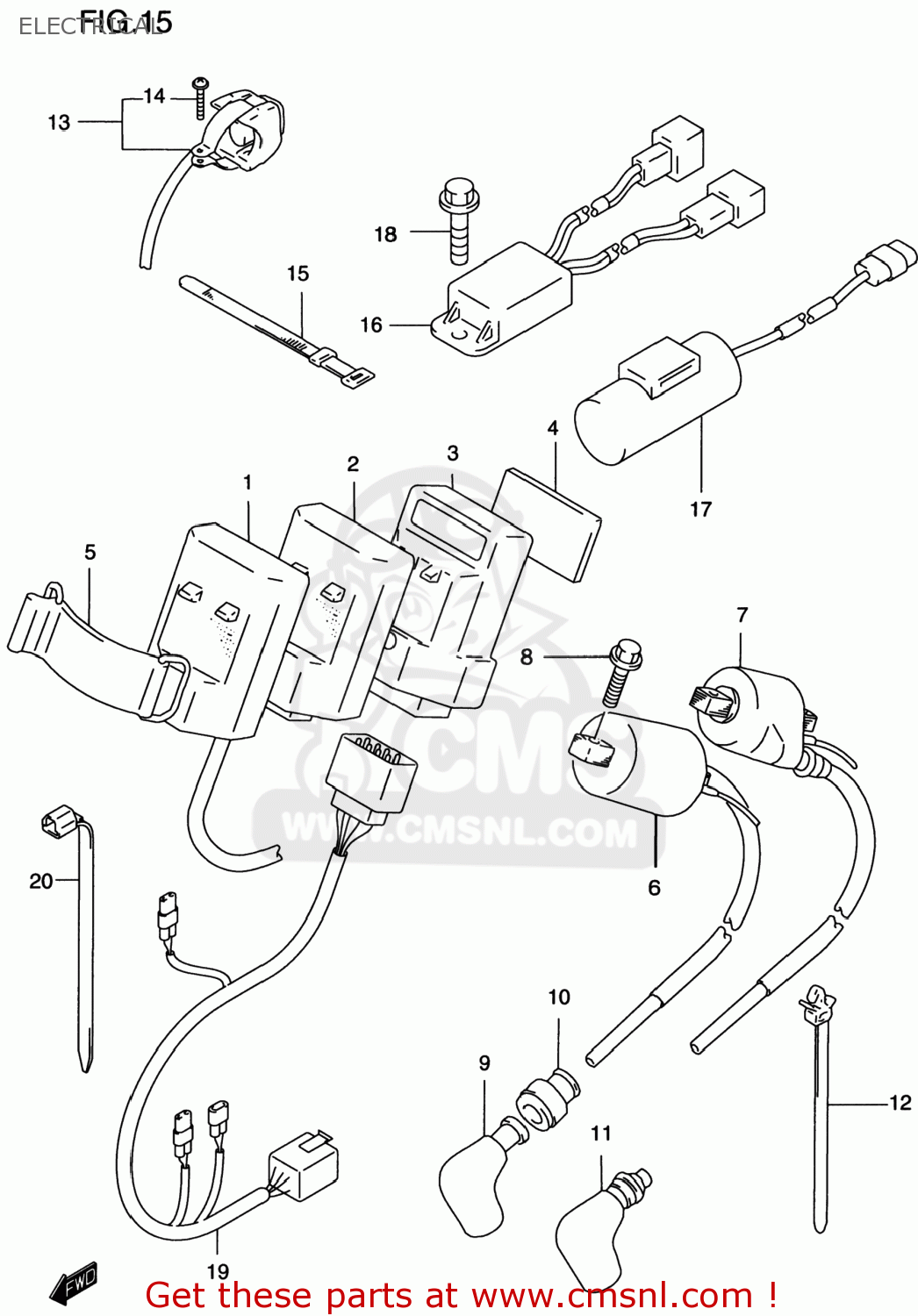 ELECTRICAL RM125 1997 (V) USA (E03)