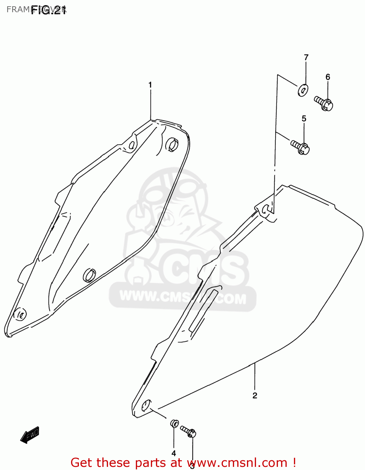 FRAME COVER RM125 1997 (V) USA (E03)