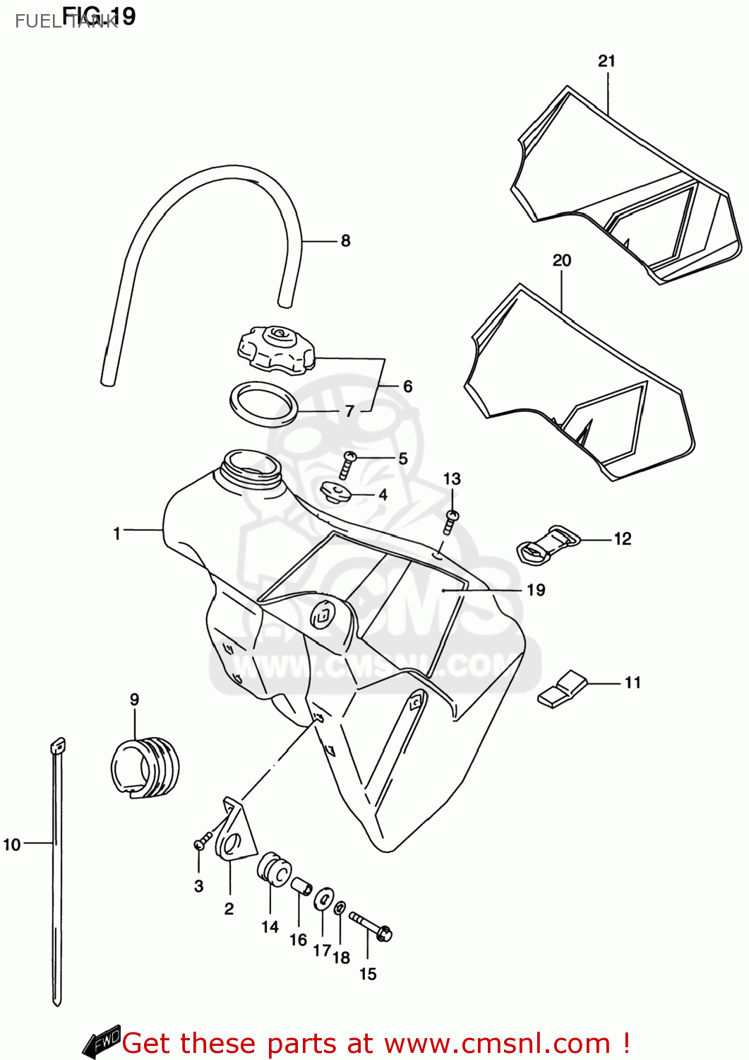 FUEL TANK RM125 1997 (V) USA (E03)