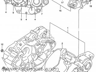 CRANKCASE (MODEL W/X/Y) - RM125 1997 (V) USA (E03)