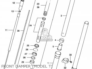 FRONT DAMPER (MODEL T) - RM125 1997 (V) USA (E03)