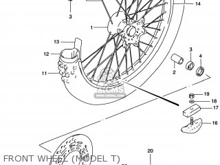 FRONT WHEEL (MODEL T) - RM125 1997 (V) USA (E03)