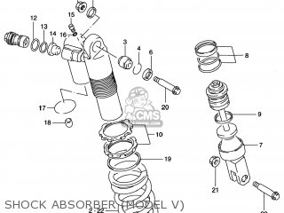 SHOCK ABSORBER (MODEL V) - RM125 1997 (V) USA (E03)