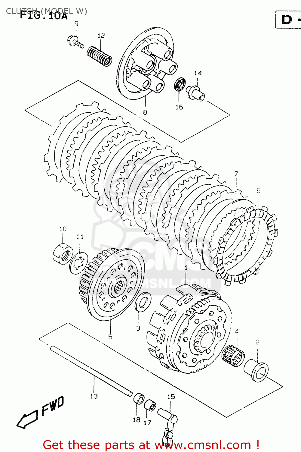 CLUTCH (MODEL W) RM125 1998 (W) (E02 E04 E24 E37)