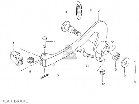 REAR BRAKE - RM125 1998 (W) (E02 E04 E24 E37)