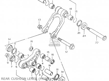 REAR CUSHION LEVER (MODEL T/V) - RM125 1998 (W) (E02 E04 E24 E37)