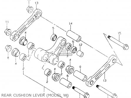REAR CUSHION LEVER (MODEL W) - RM125 1998 (W) (E02 E04 E24 E37)