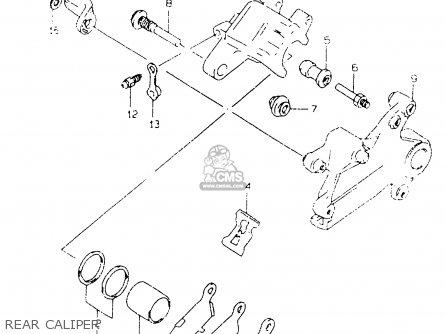 REAR CALIPER - RM125 1998 (W) (E02 E04 E24 E37)