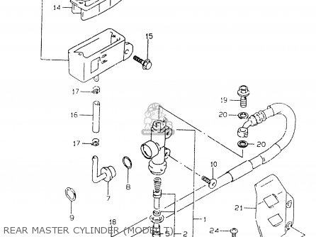 REAR MASTER CYLINDER (MODEL T) - RM125 1998 (W) (E02 E04 E24 E37)